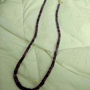 Amethyst Sterling Silver Bead Necklace